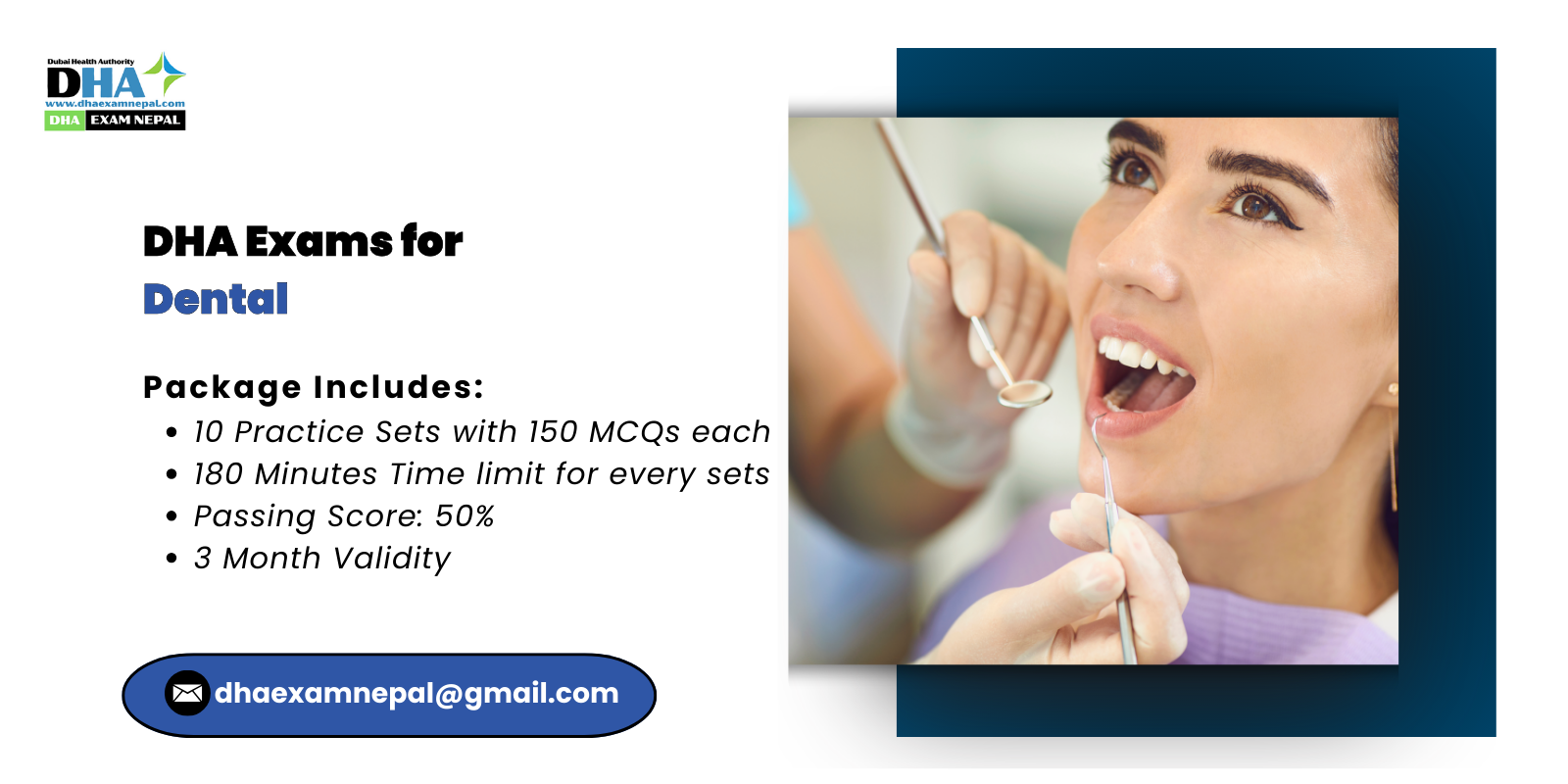 DHA Exams for Dental