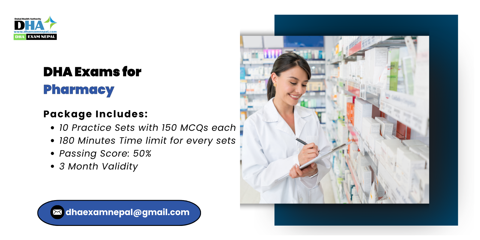 DHA Exams for Pharmacy