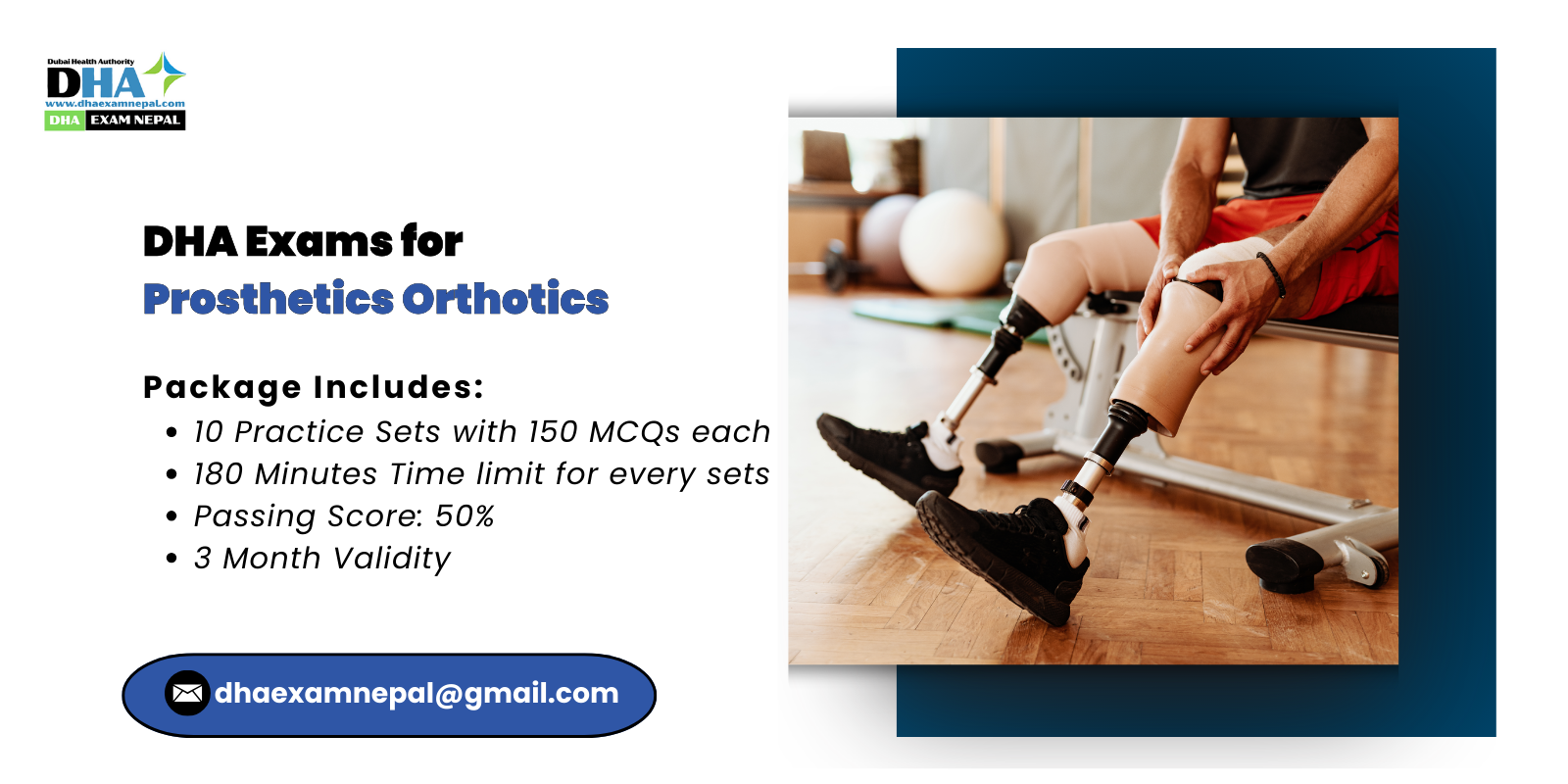 DHA Exams for Prosthetics Orthotics