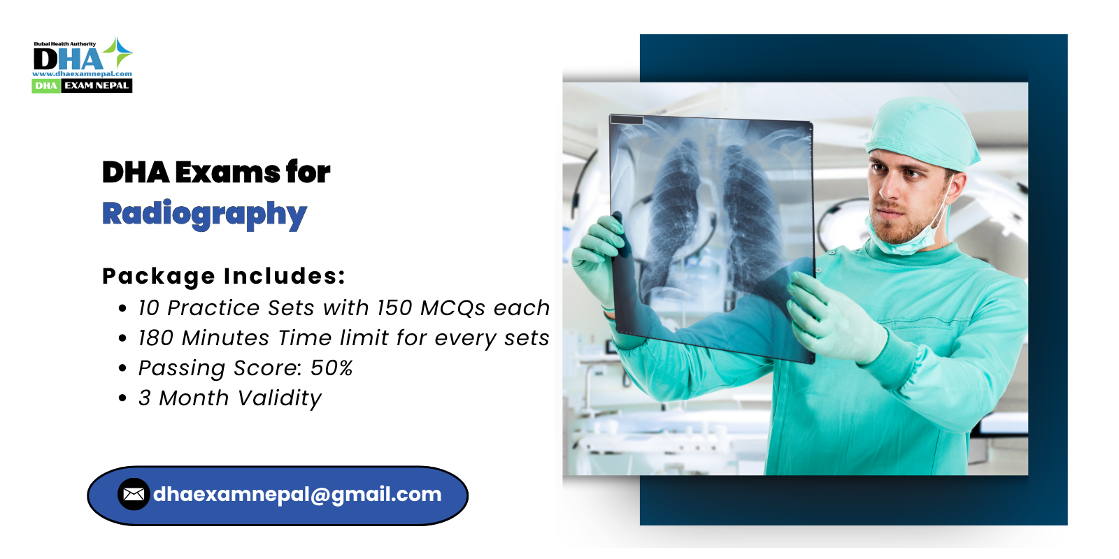 DHA Exams for Radiography